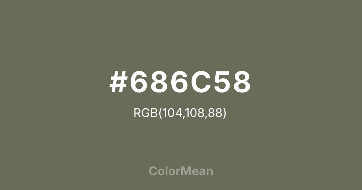 #686C58 color swatch