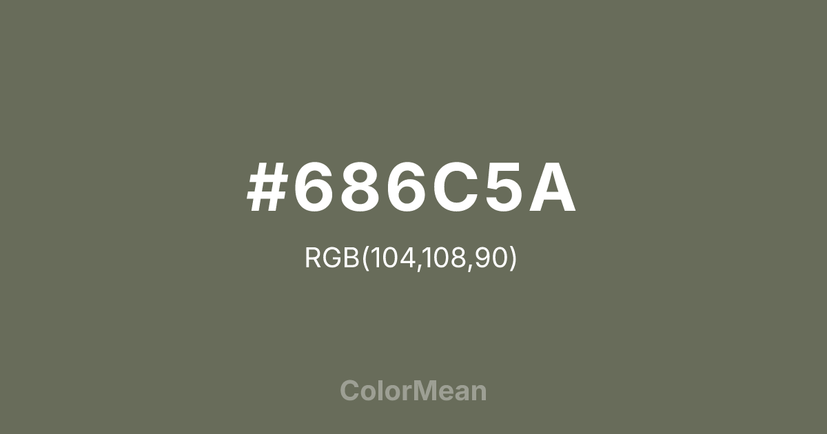#686C5A color swatch