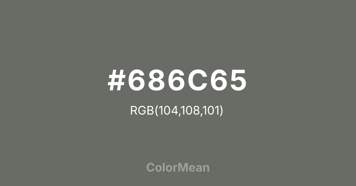 #686C65 color swatch