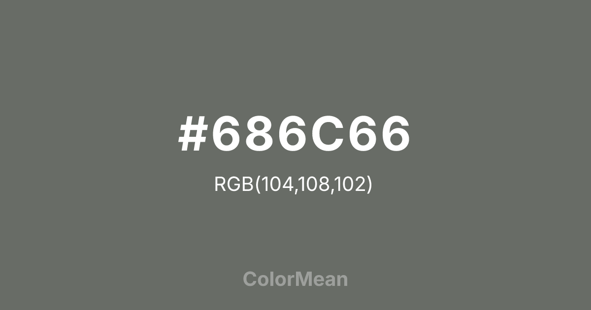 #686C66 color swatch
