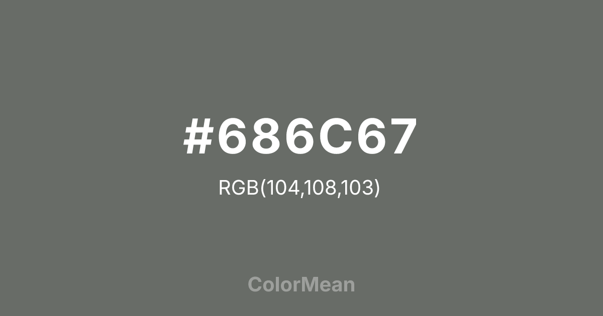 #686C67 color swatch