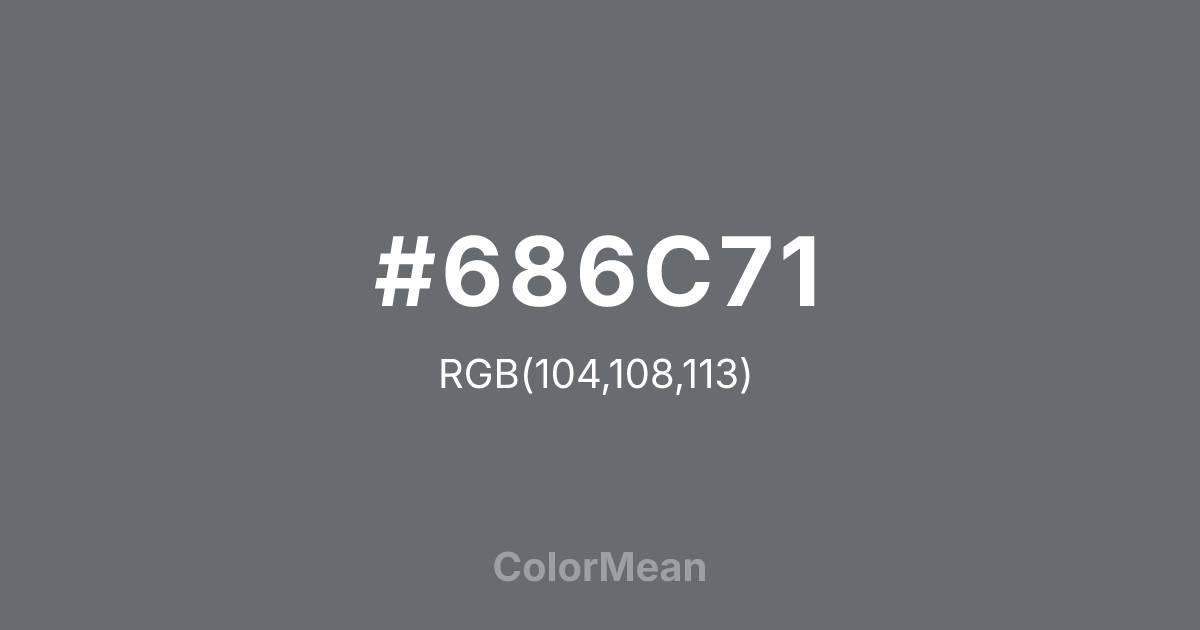 #686C71 color swatch