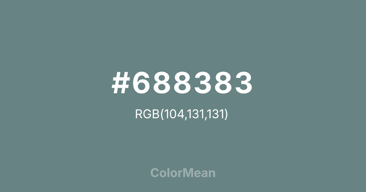 #688383 color swatch
