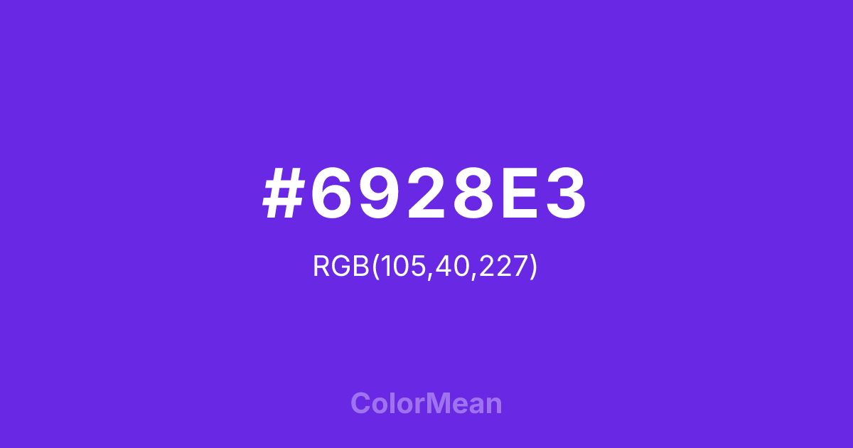 #6928E3 color swatch