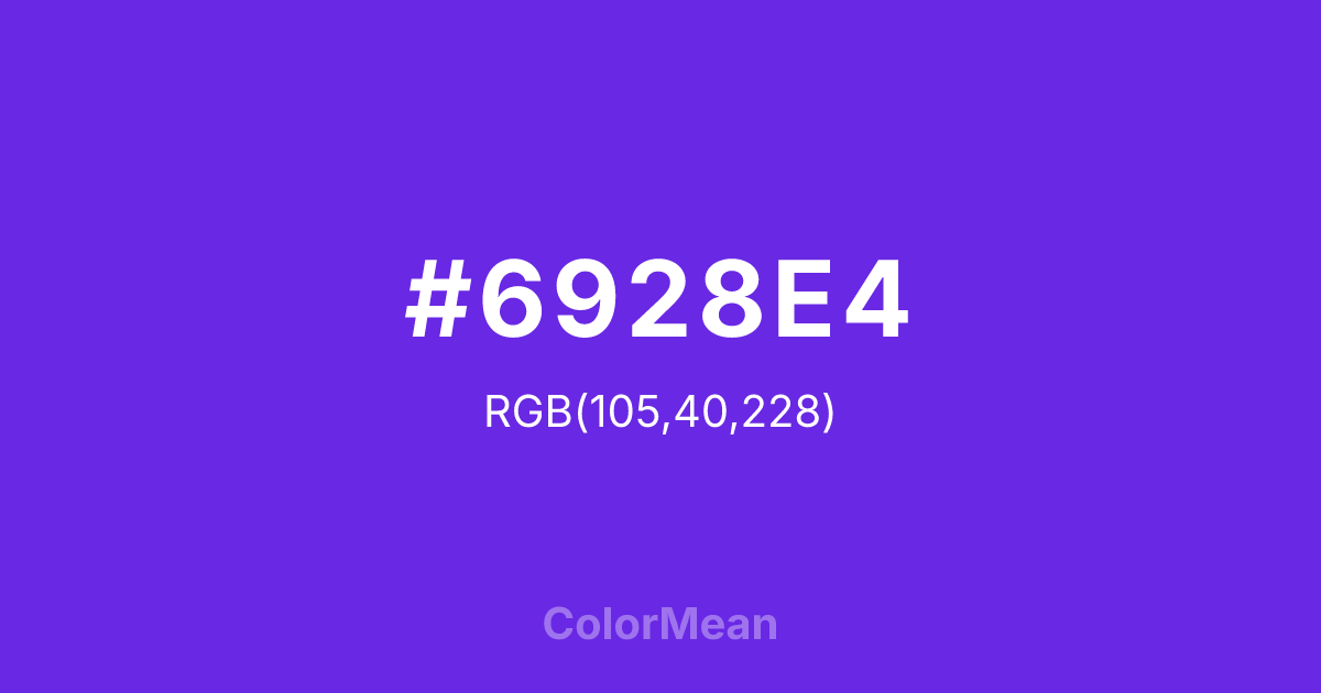 #6928E4 color swatch