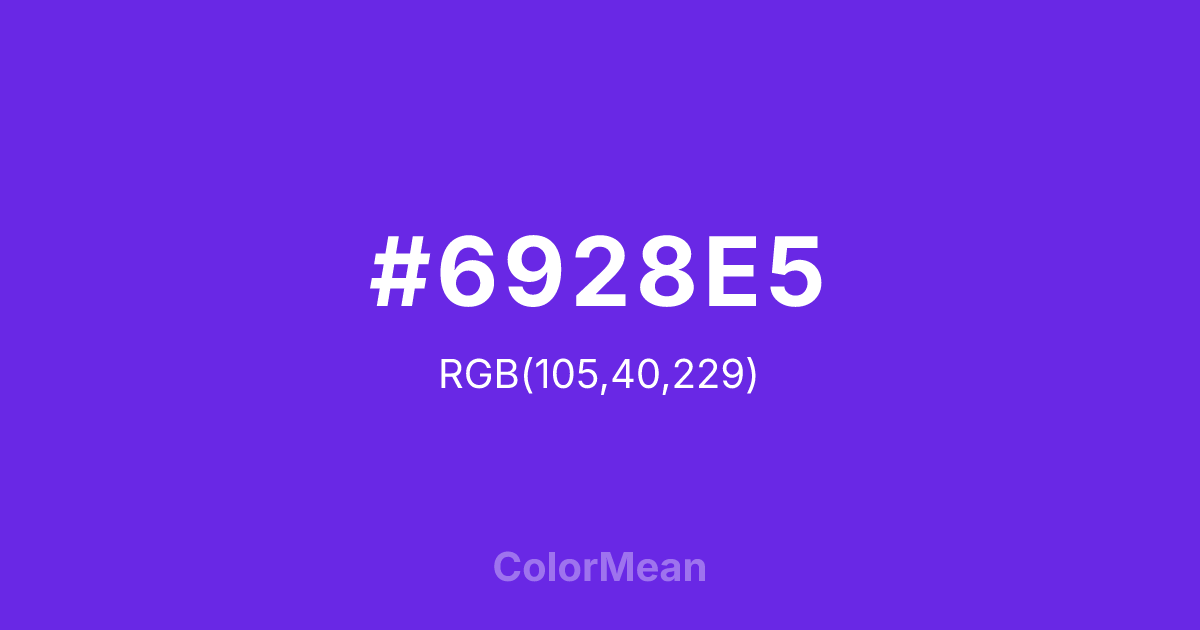 #6928E5 color swatch