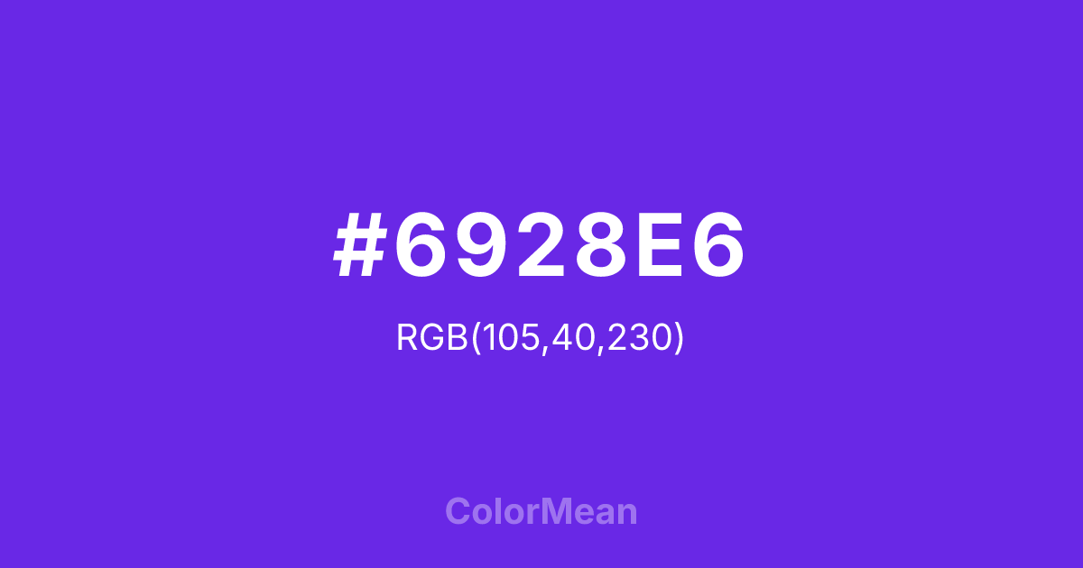 #6928E6 color swatch