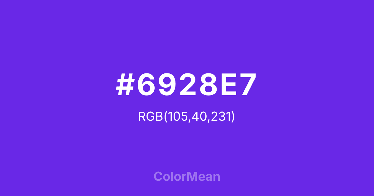 #6928E7 color swatch