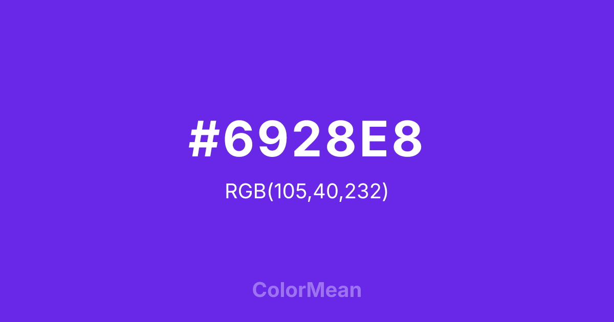 #6928E8 color swatch