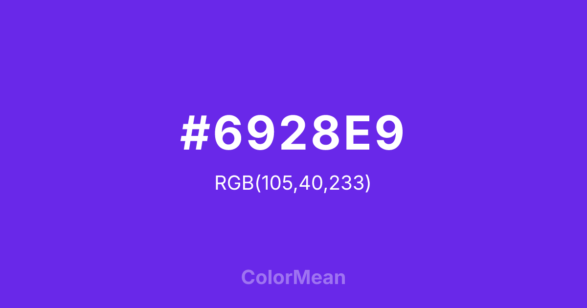 #6928E9 color swatch