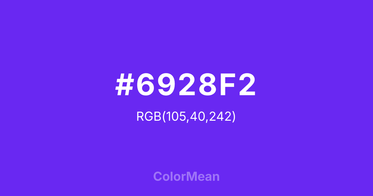 #6928F2 color swatch