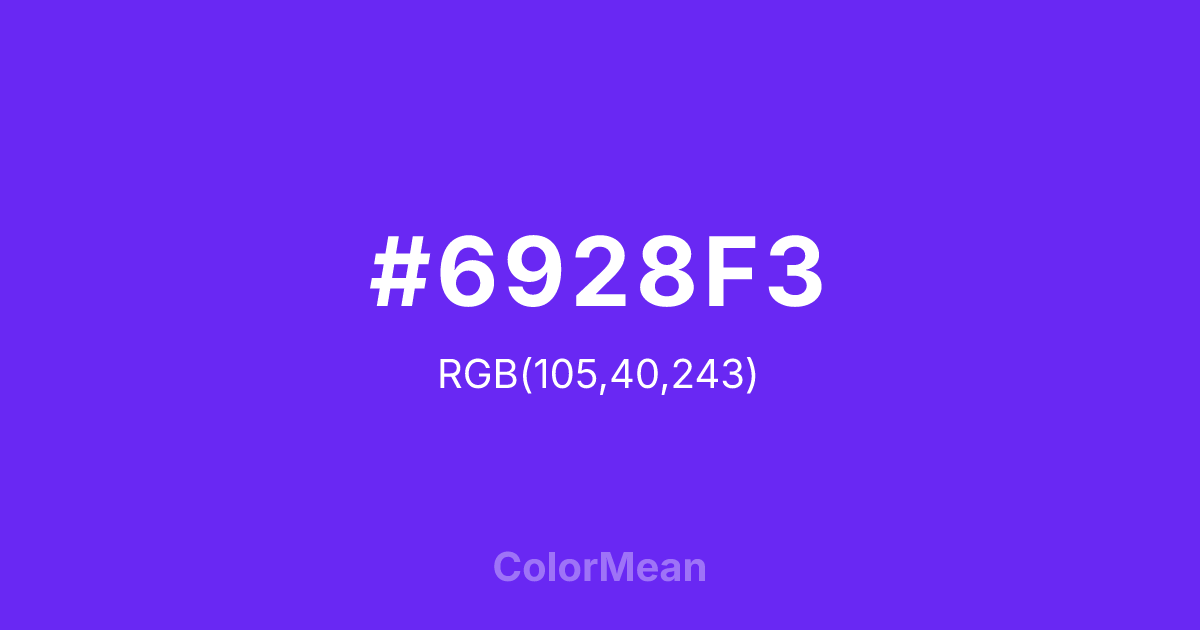 #6928F3 color swatch