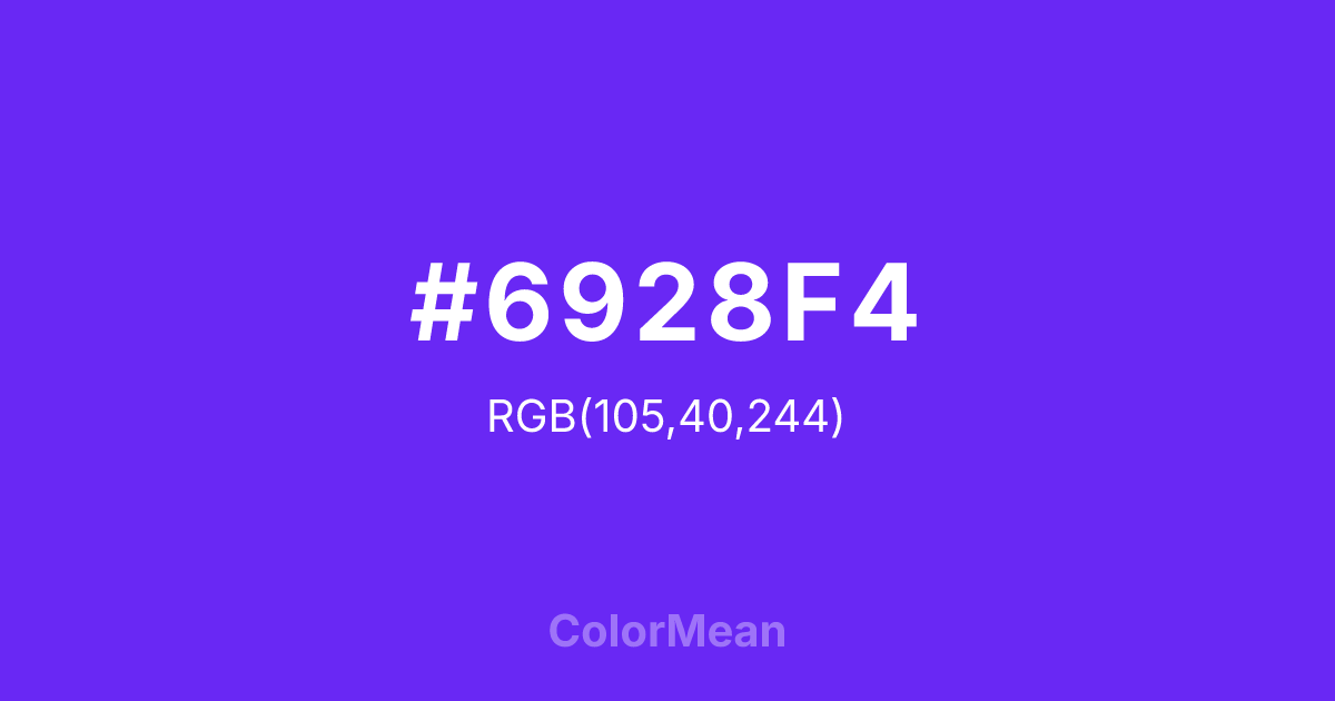 #6928F4 color swatch