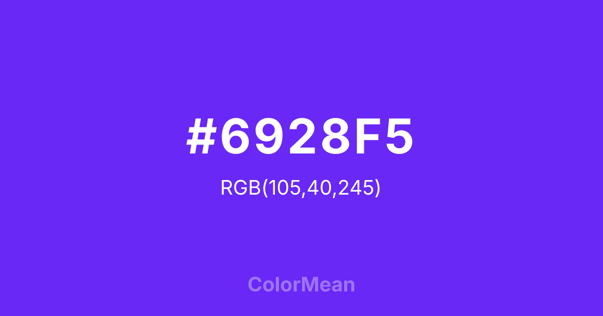 #6928F5 color swatch