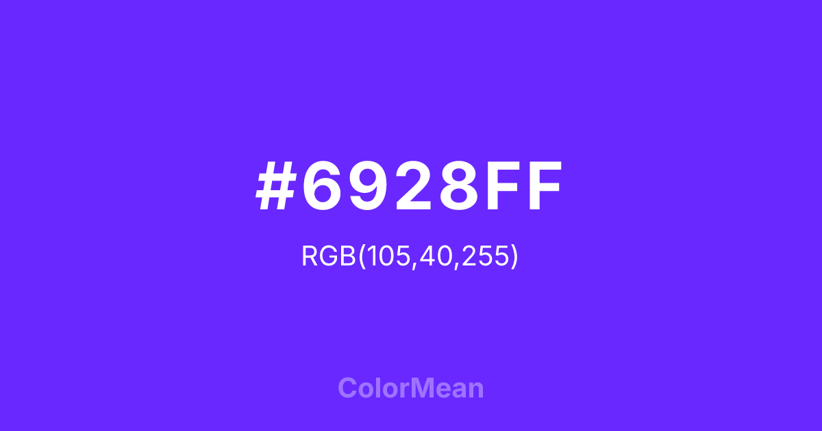 #6928FF color swatch