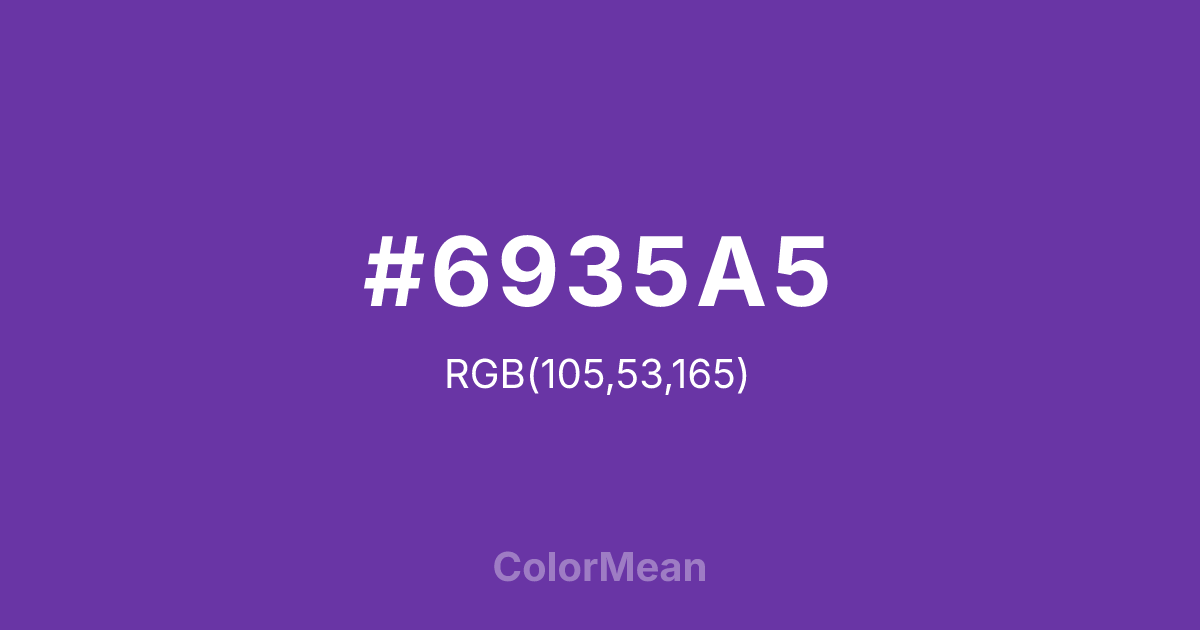 #6935A5 color swatch