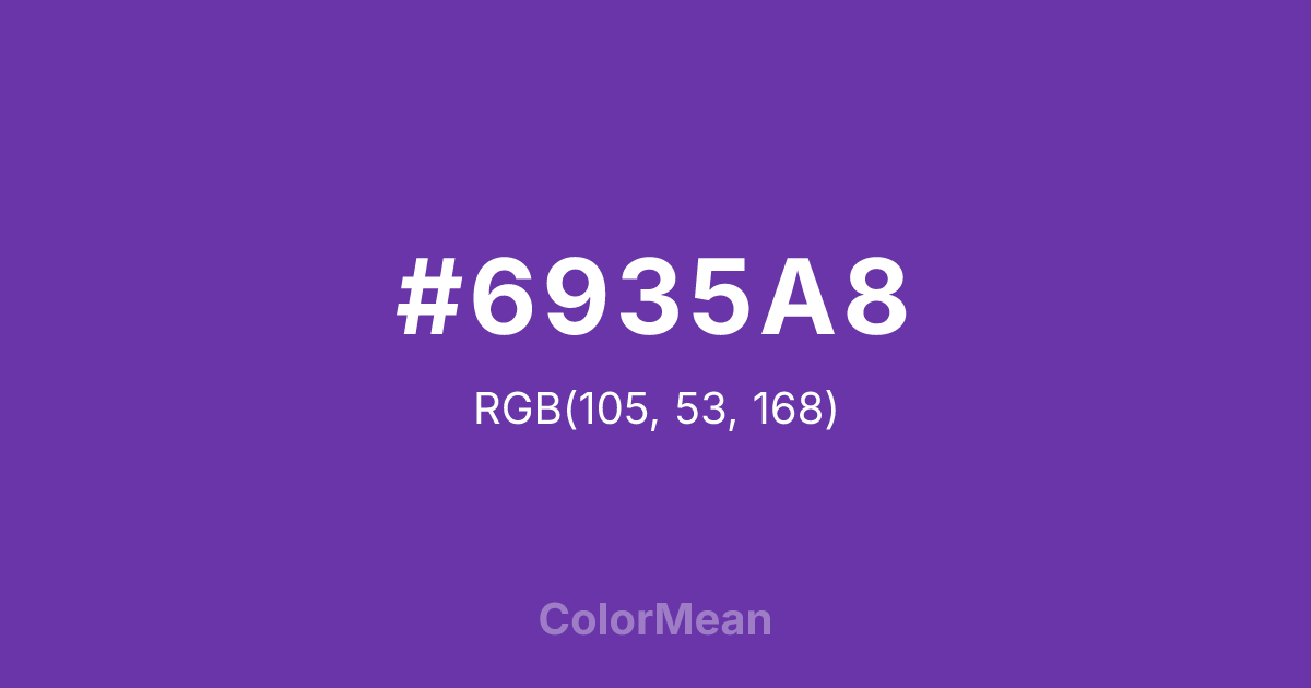 #6935A8 color swatch