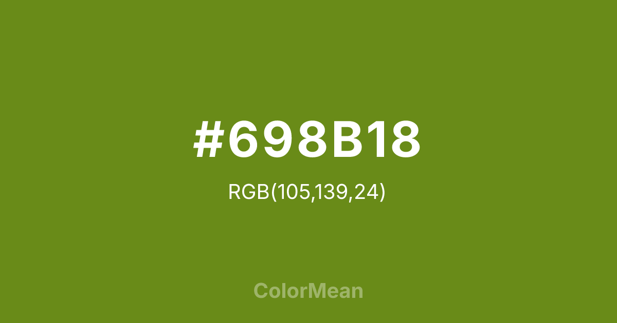 #698B18 color swatch