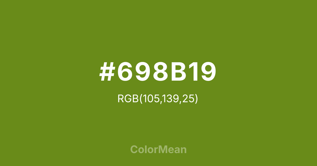#698B19 color swatch