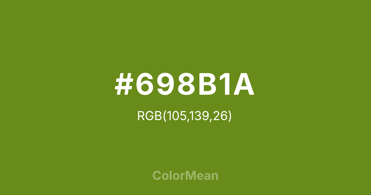 #698B1A color swatch
