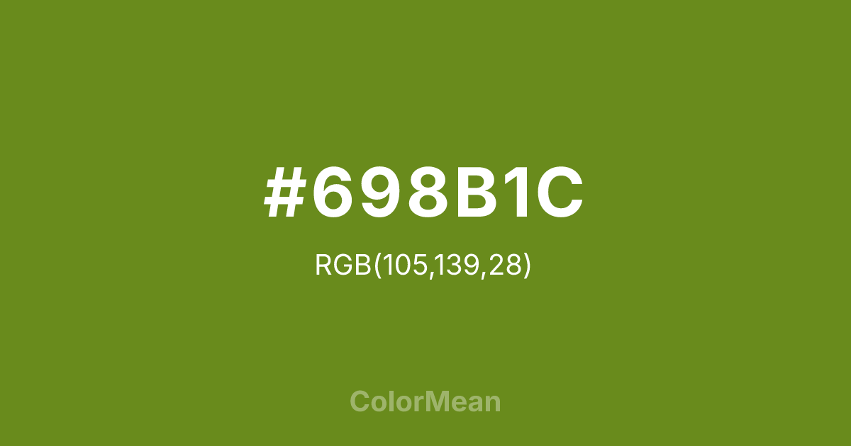 #698B1C color swatch