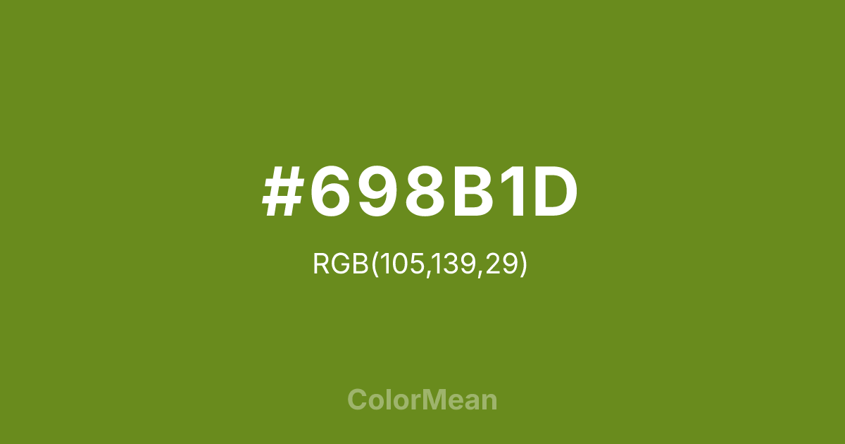 #698B1D color swatch