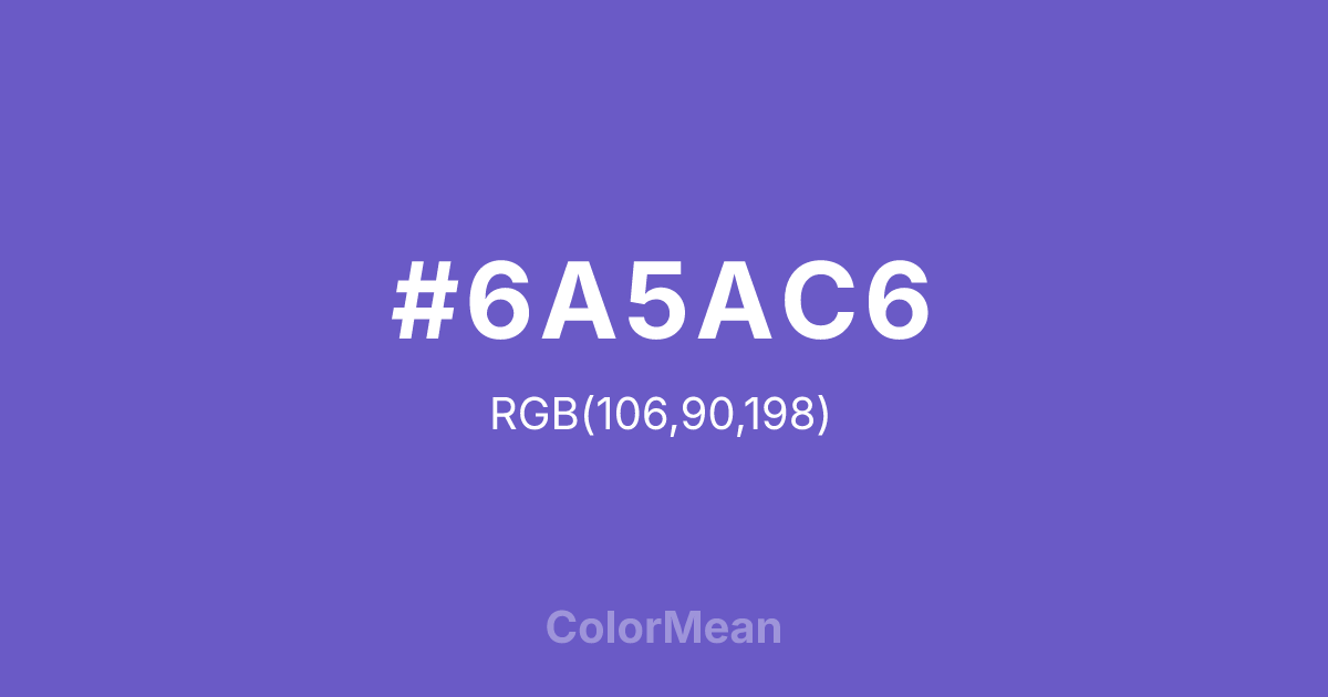 #6A5AC6 color swatch