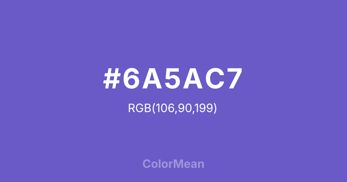 #6A5AC7 color swatch