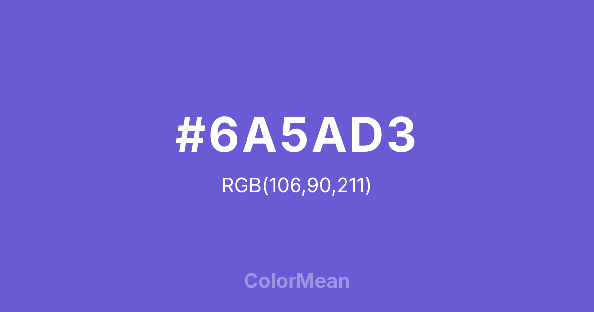 #6A5AD3 color swatch