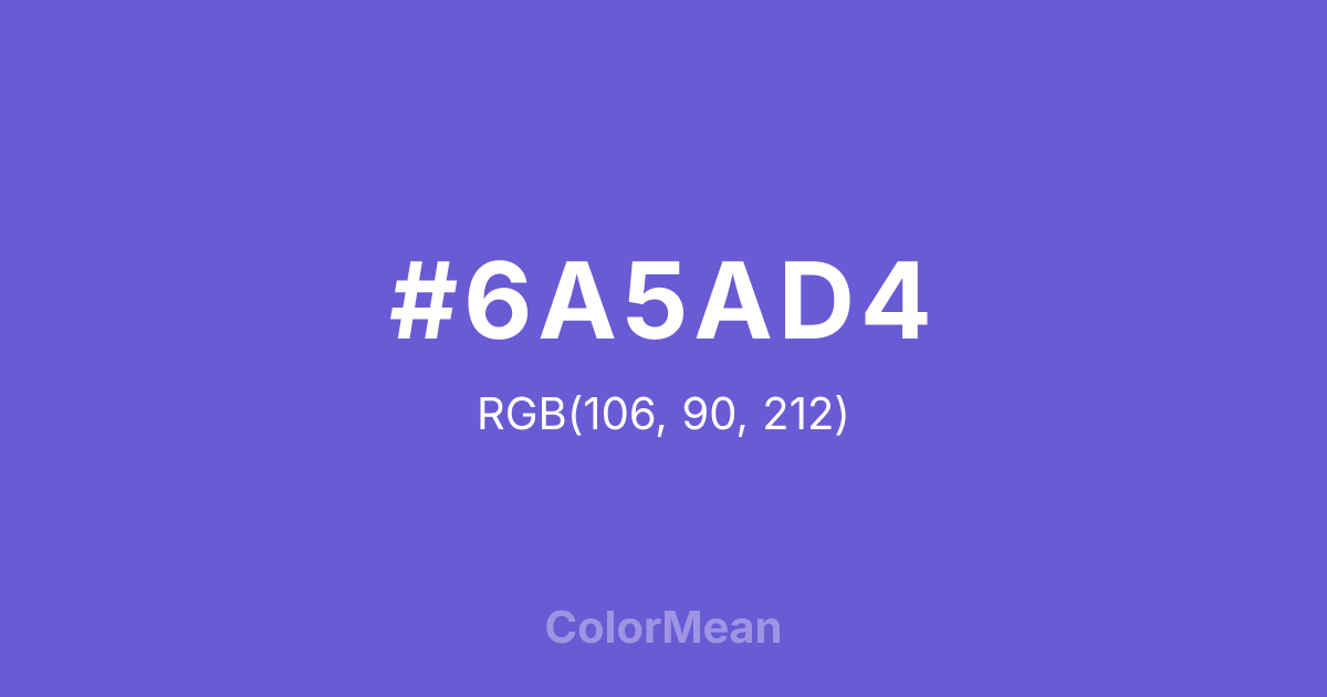 #6A5AD4 color swatch