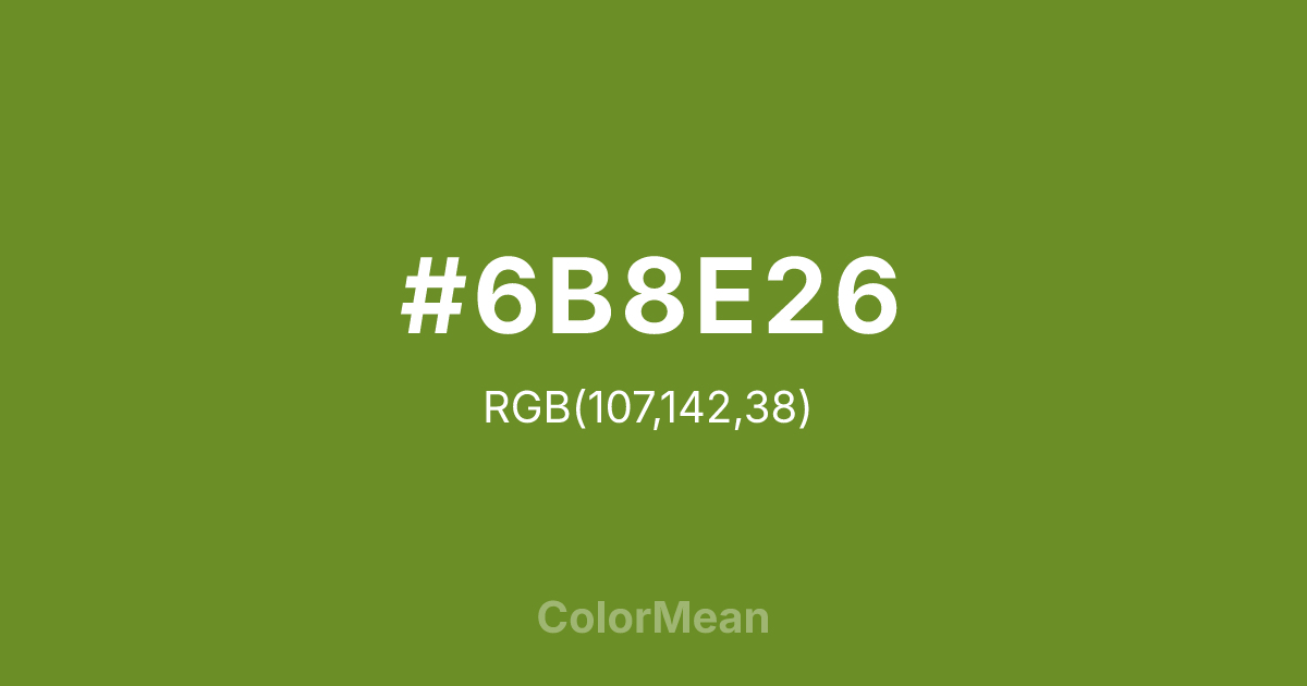 #6B8E26 color swatch