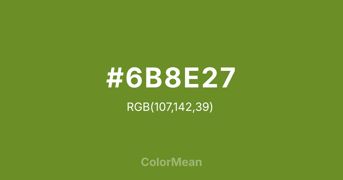 #6B8E27 color swatch