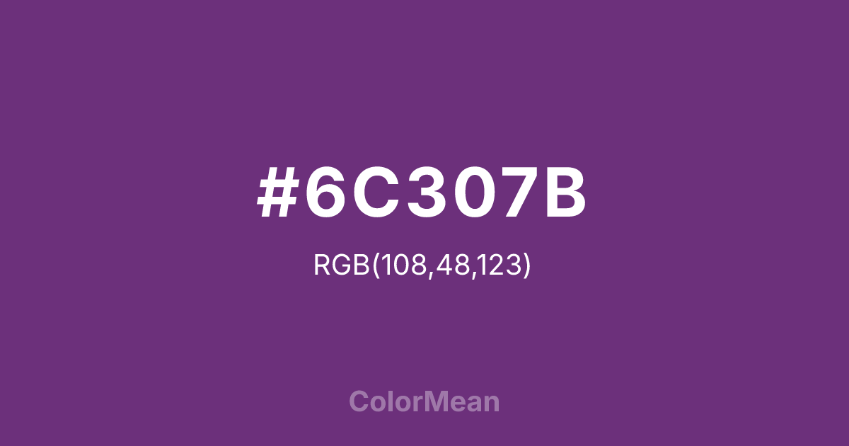 #6C307B color swatch