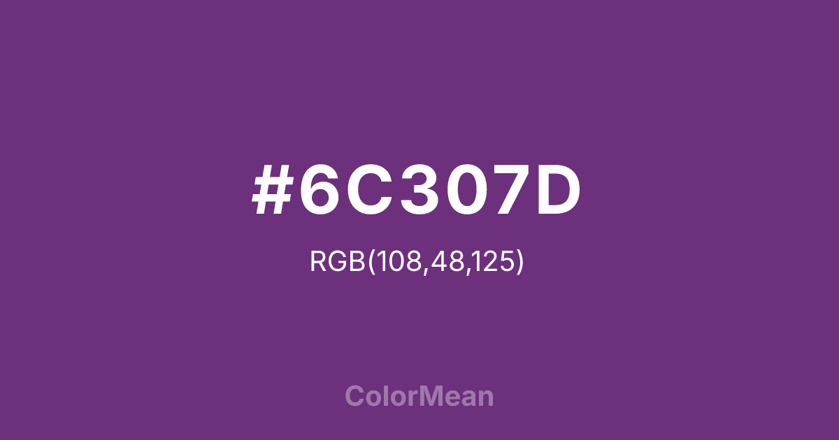 #6C307D color swatch