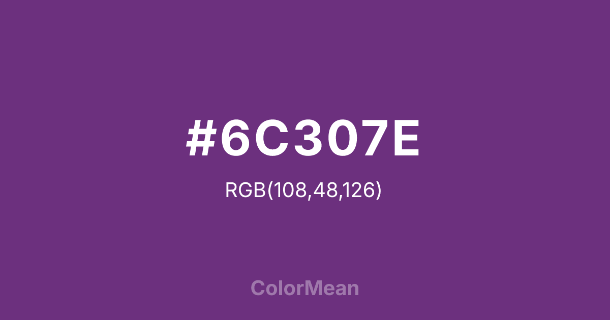 #6C307E color swatch