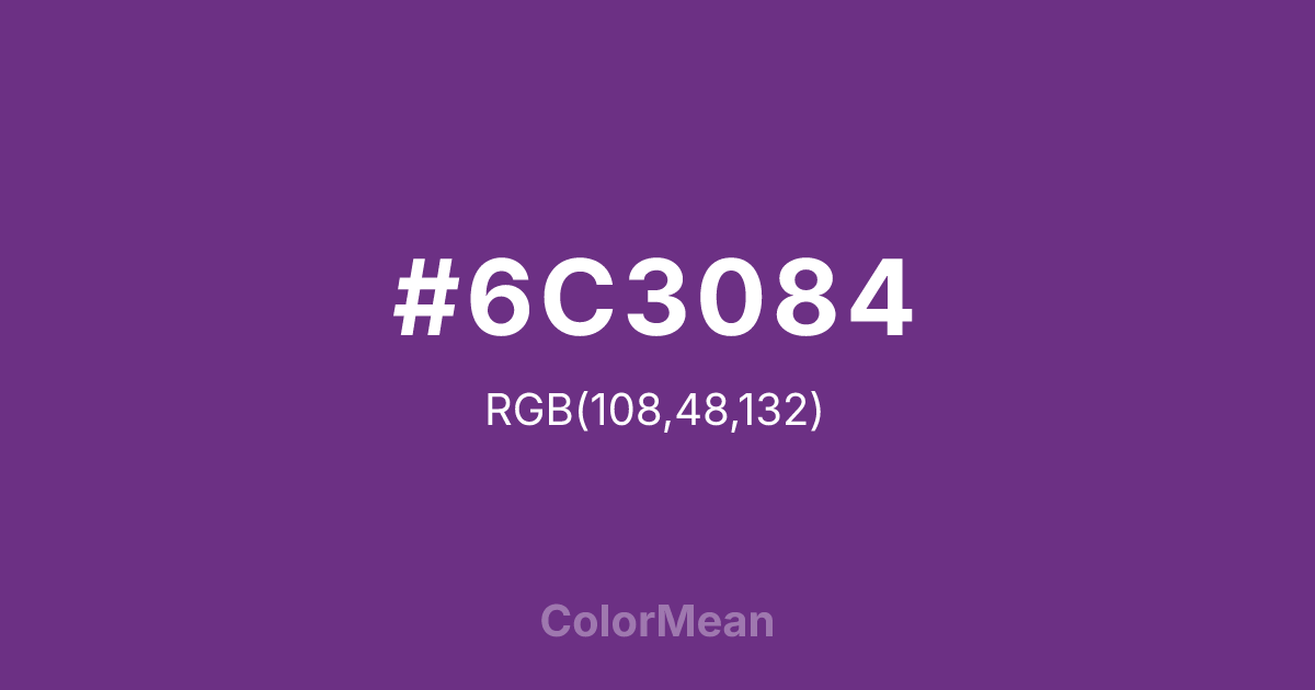 #6C3084 color swatch