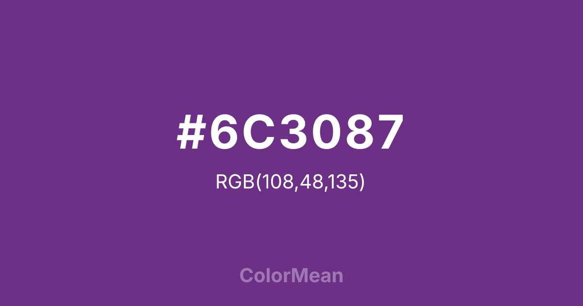#6C3087 color swatch