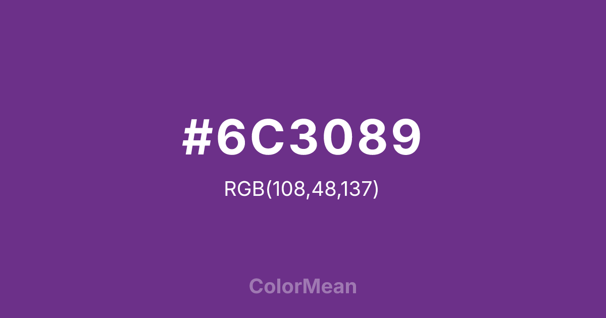 #6C3089 color swatch