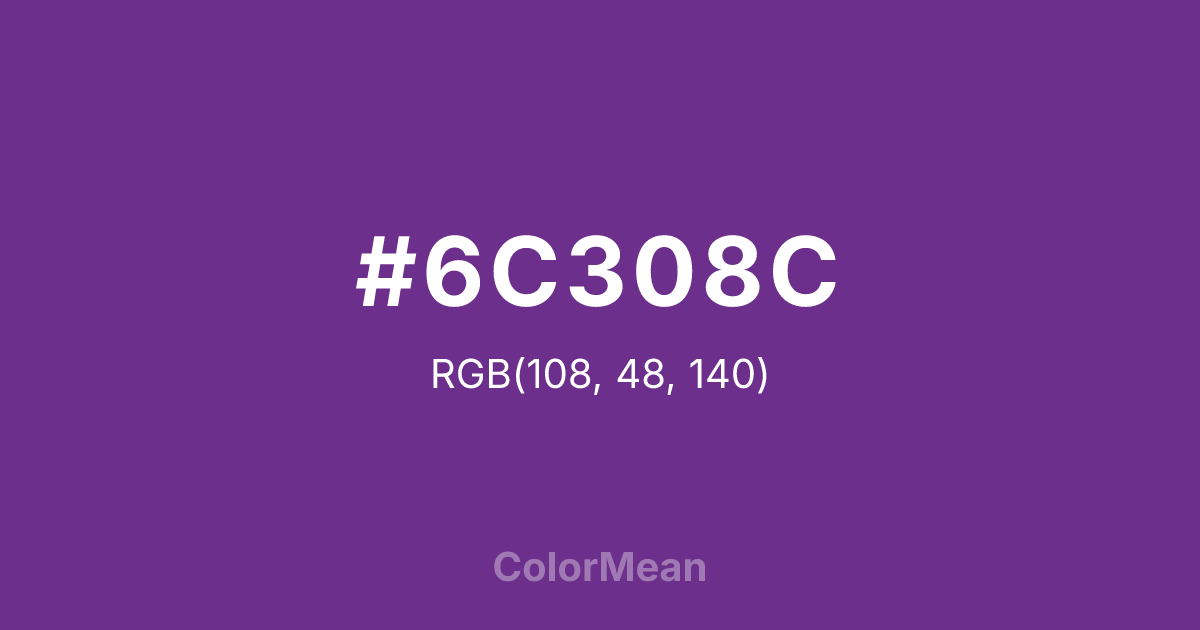 #6C308C color swatch