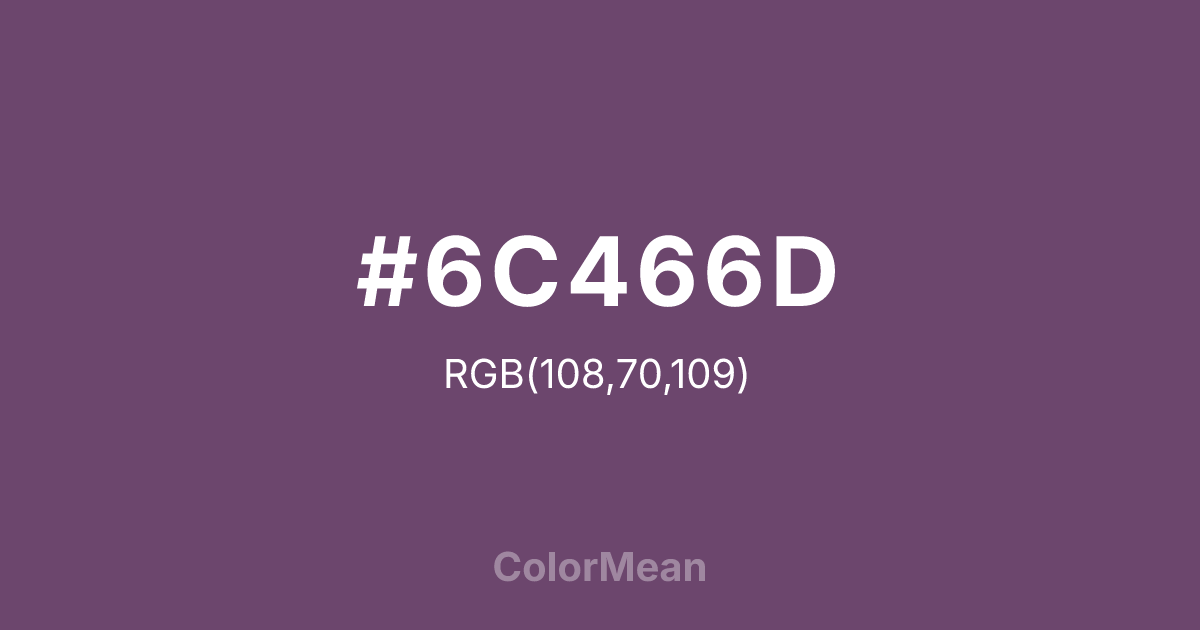 #6C466D color swatch