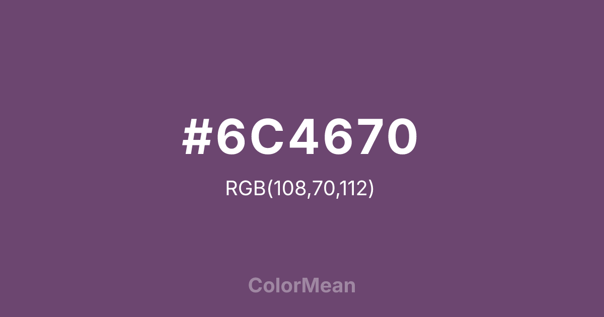 #6C4670 color swatch