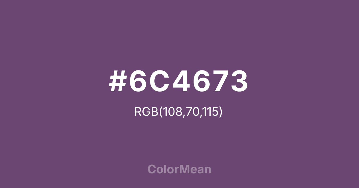#6C4673 color swatch