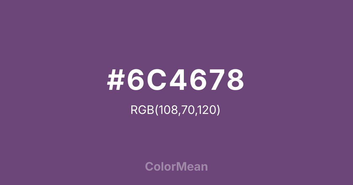 #6C4678 color swatch