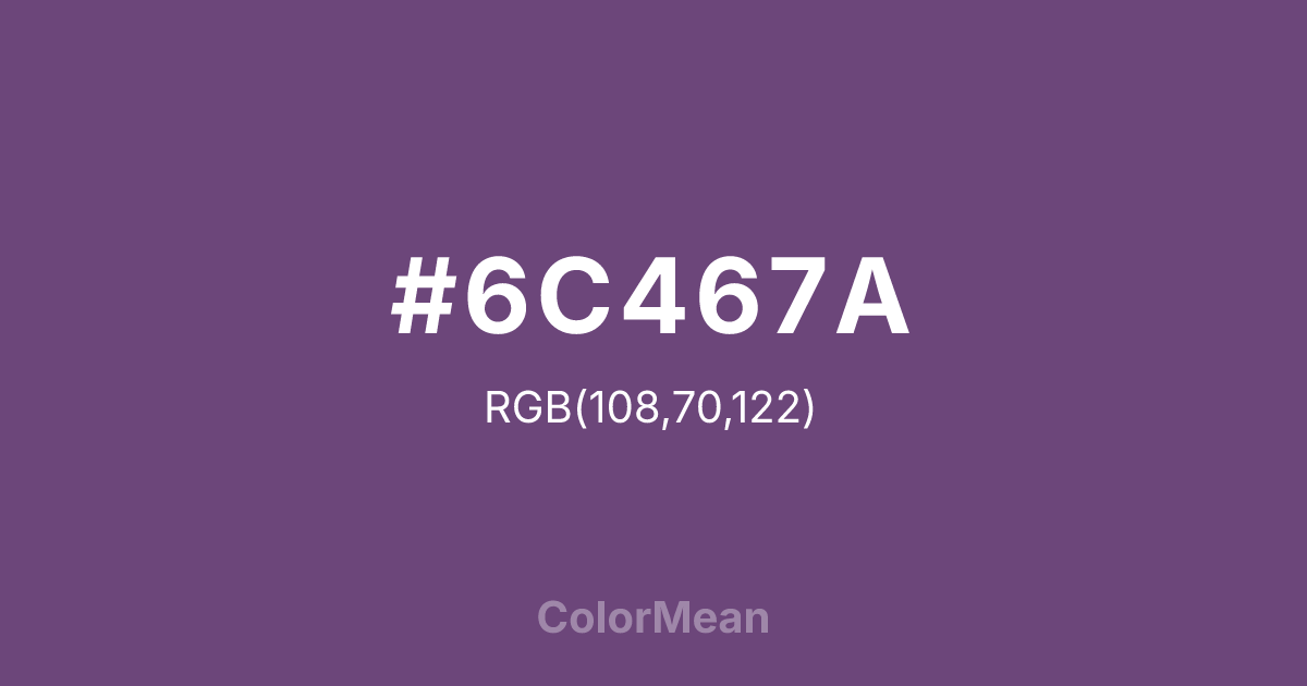 #6C467A color swatch