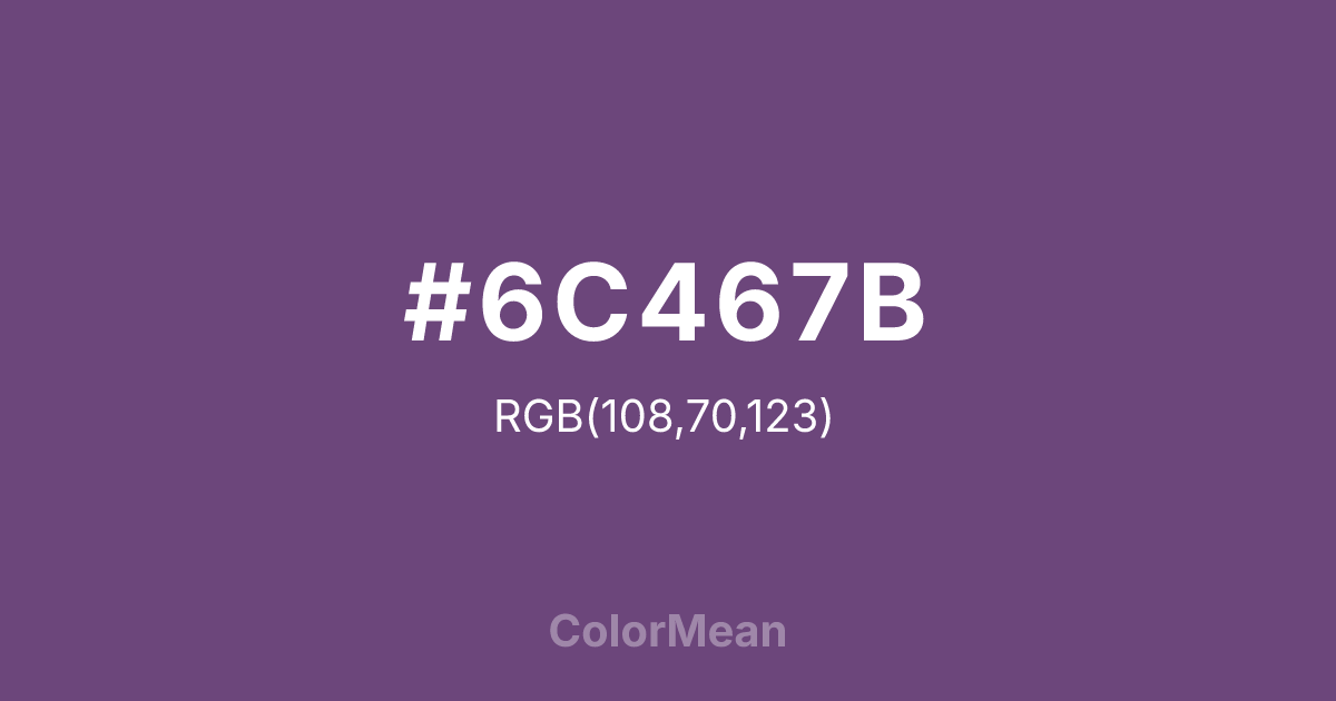 #6C467B color swatch