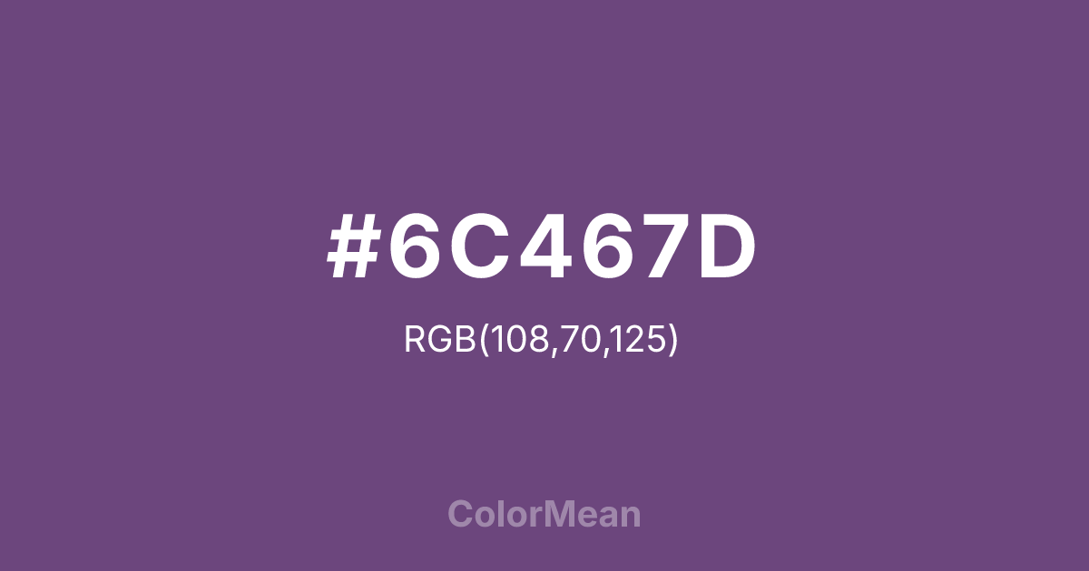 #6C467D color swatch
