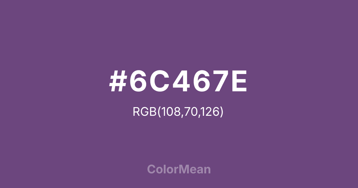 #6C467E color swatch