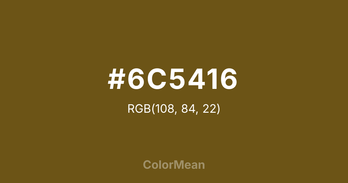 #6C5416 color swatch