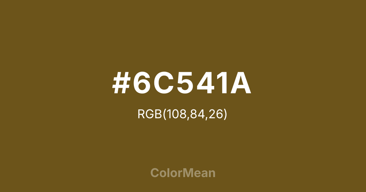 #6C541A color swatch