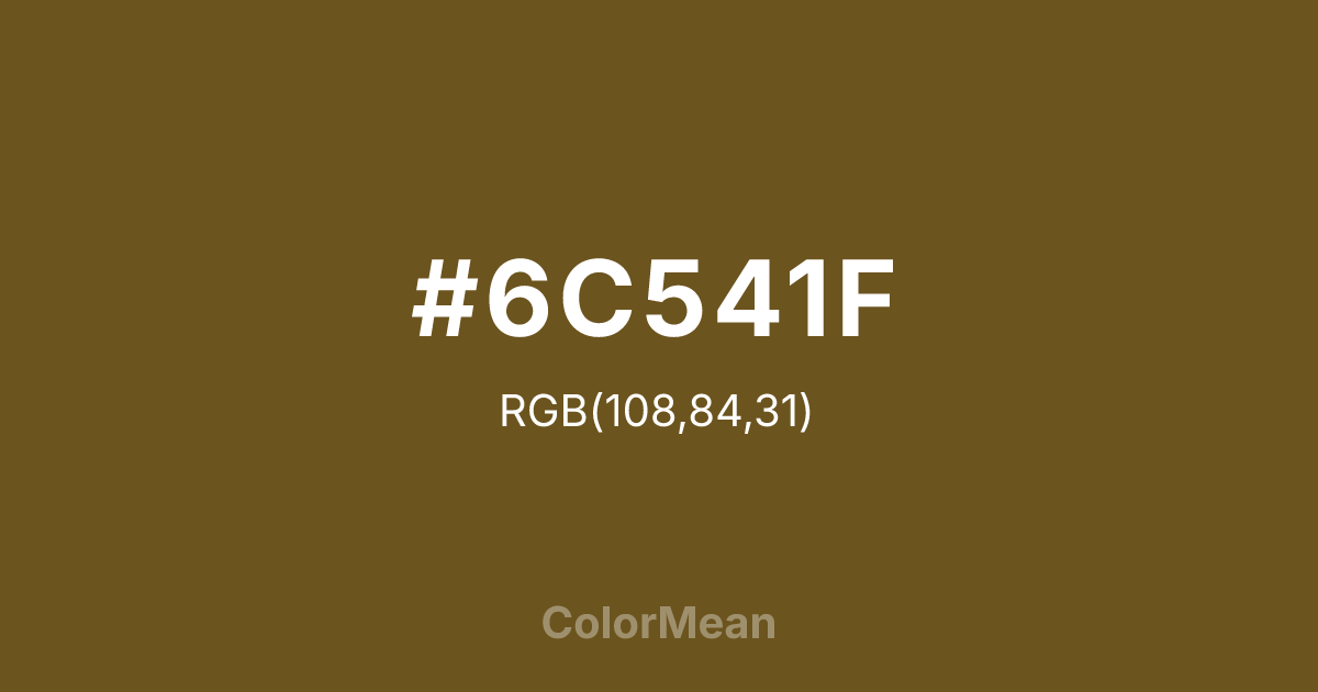 #6C541F color swatch